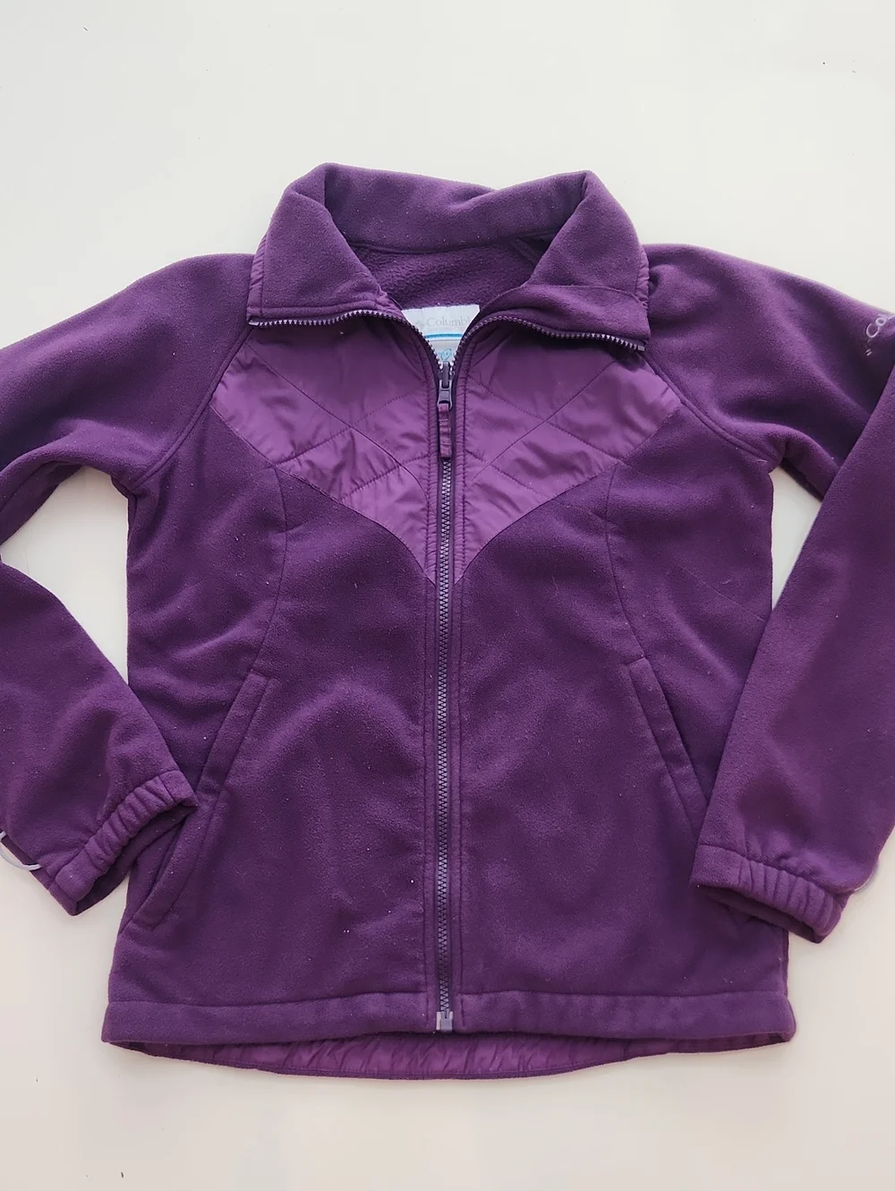 Columbia Interchange Fleece Zip Up Jacket Purple 14 16